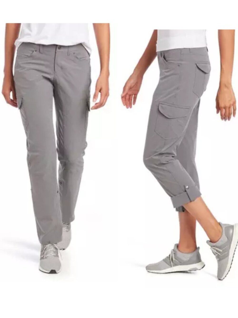 Kuhl Freeflex Roll-Up Pants Women's 14 Regular Style #6326 Flint Light Gray